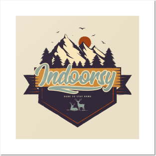 Indoorsy Funny I Hate Camping Shirt Posters and Art